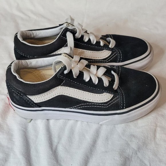 Vans Off The Wall Black and White Low Top Kids Size 12C Used No Box 721278 - Picture 5 of 7